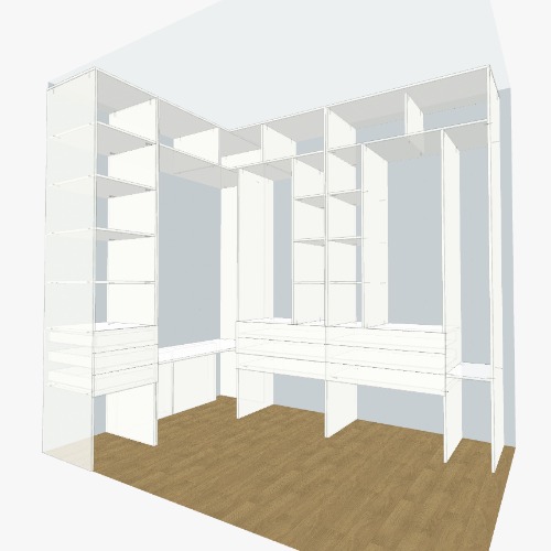 Гардеробная Бесплатные 3D-проекты мебели и чертежи от сообщества Flatma