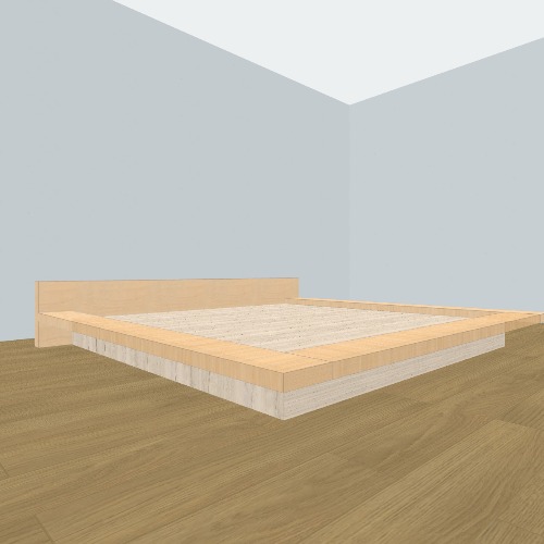 Bed frame japanese style Бесплатные 3D-проекты мебели и чертежи от сообщества Flatma
