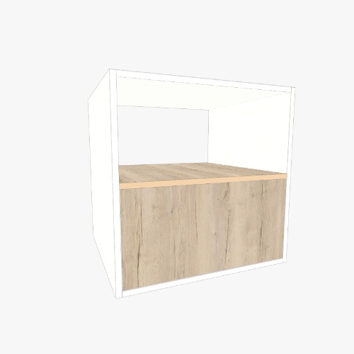 buro 550x550 blanco / roble blanco Бесплатные 3D-проекты мебели и чертежи от сообщества Flatma