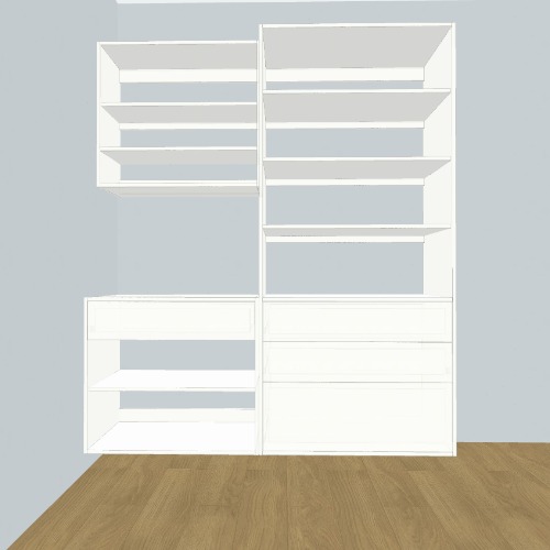 Closet con cajones Бесплатные 3D-проекты мебели и чертежи от сообщества Flatma