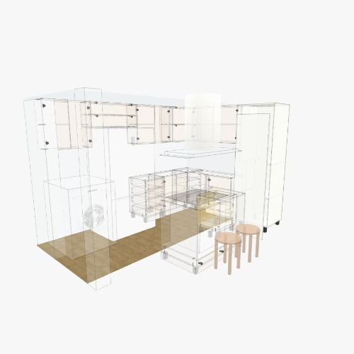 cocina Бесплатные 3D-проекты мебели и чертежи от сообщества Flatma