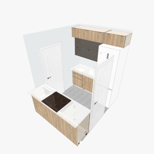 cocina 1.8*2.25 Бесплатные 3D-проекты мебели и чертежи от сообщества Flatma