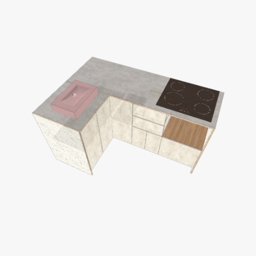 cocina casa Бесплатные 3D-проекты мебели и чертежи от сообщества Flatma