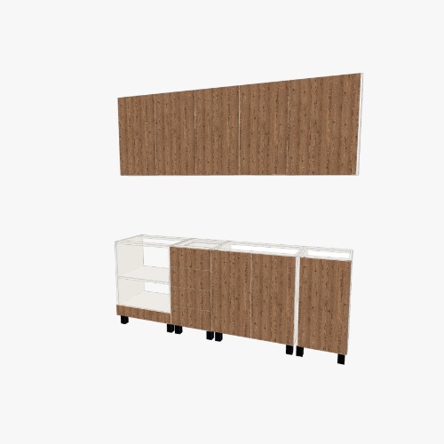 cozinha - cliente T-comp Бесплатные 3D-проекты мебели и чертежи от сообщества Flatma