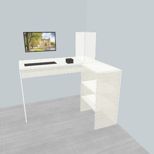 escritorio Бесплатные 3D-проекты мебели и чертежи от сообщества Flatma