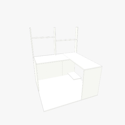 Escritorio con PC Бесплатные 3D-проекты мебели и чертежи от сообщества Flatma