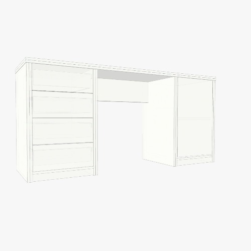 Escrivaninha Бесплатные 3D-проекты мебели и чертежи от сообщества Flatma