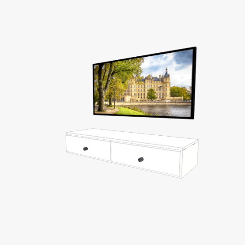 Gabinete TV Flotante cajones salidos Бесплатные 3D-проекты мебели и чертежи от сообщества Flatma