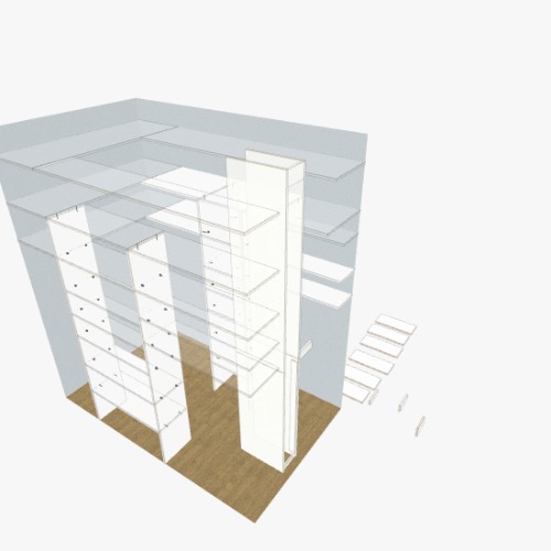 гардероб Бесплатные 3D-проекты мебели и чертежи от сообщества Flatma