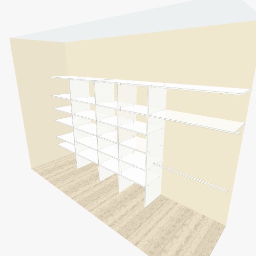Гардероб 2 этаж Бесплатные 3D-проекты мебели и чертежи от сообщества Flatma