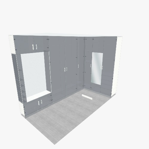 гардероб в прихожую Бесплатные 3D-проекты мебели и чертежи от сообщества Flatma