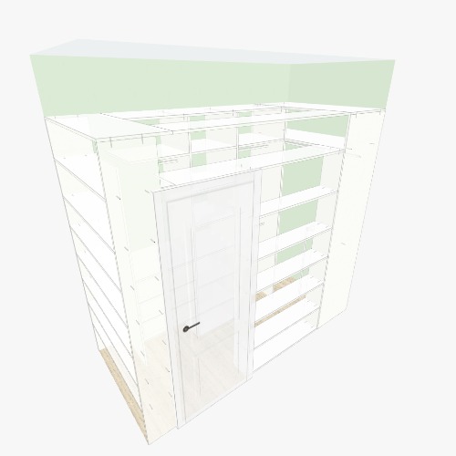 Гардеробная 2 Бесплатные 3D-проекты мебели и чертежи от сообщества Flatma