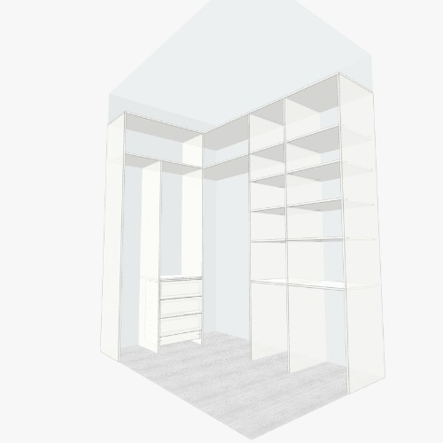 Гардеробная 2480 Бесплатные 3D-проекты мебели и чертежи от сообщества Flatma