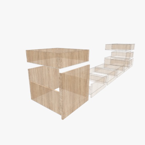 Gavetas Бесплатные 3D-проекты мебели и чертежи от сообщества Flatma
