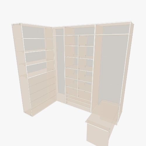 гардероб Бесплатные 3D-проекты мебели и чертежи от сообщества Flatma