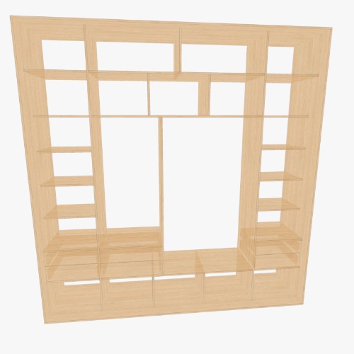 Shkaf KUPE Бесплатные 3D-проекты мебели и чертежи от сообщества Flatma