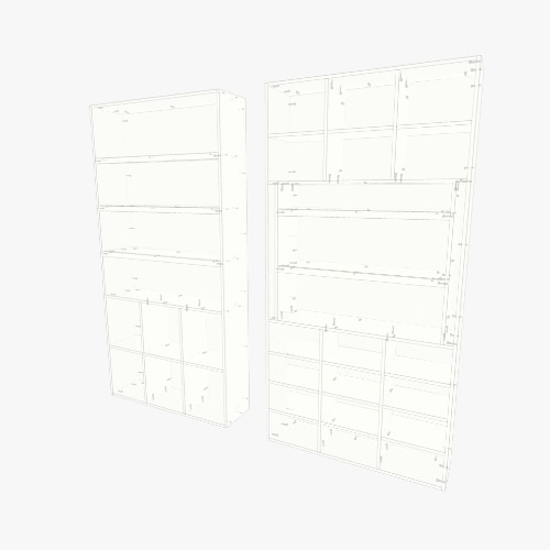 书架+黑板 Бесплатные 3D-проекты мебели и чертежи от сообщества Flatma