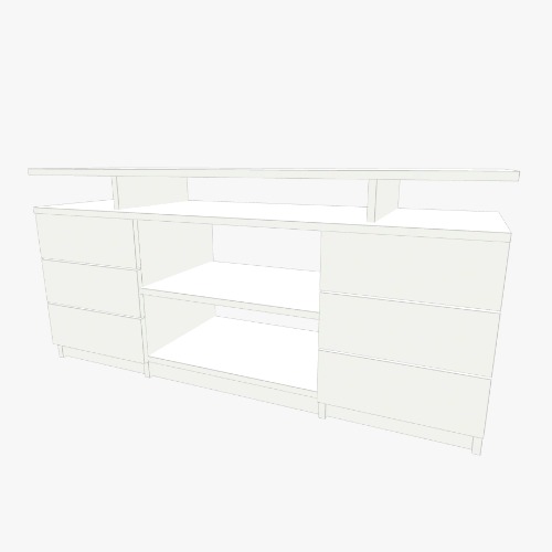 Тумба 1200*572*380 Бесплатные 3D-проекты мебели и чертежи от сообщества Flatma
