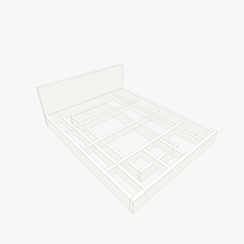 Парящая кровать Бесплатные 3D-проекты мебели и чертежи от сообщества Flatma
