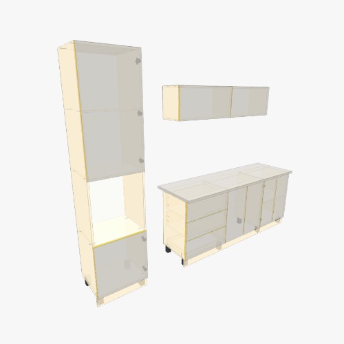 kitchen Бесплатные 3D-проекты мебели и чертежи от сообщества Flatma