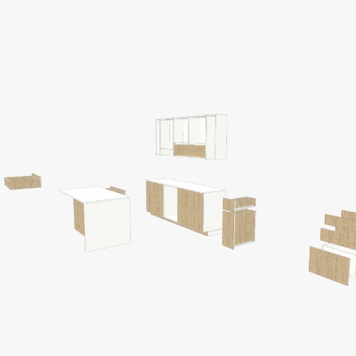 Kitchen Бесплатные 3D-проекты мебели и чертежи от сообщества Flatma