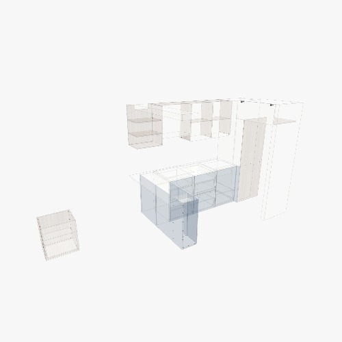 Kitchen Бесплатные 3D-проекты мебели и чертежи от сообщества Flatma