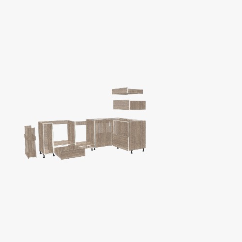 Kitchen Бесплатные 3D-проекты мебели и чертежи от сообщества Flatma