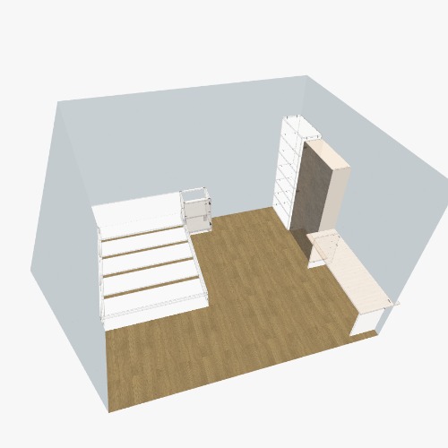 комната Бесплатные 3D-проекты мебели и чертежи от сообщества Flatma