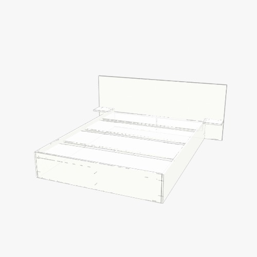 Кровать Бесплатные 3D-проекты мебели и чертежи от сообщества Flatma