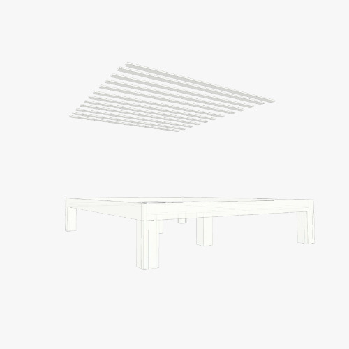 Кровать 160x200 без заднего бортика Бесплатные 3D-проекты мебели и чертежи от сообщества Flatma