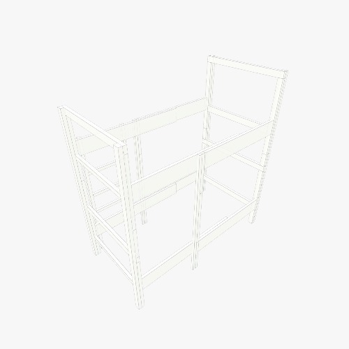 Кровать двухярсная Бесплатные 3D-проекты мебели и чертежи от сообщества Flatma