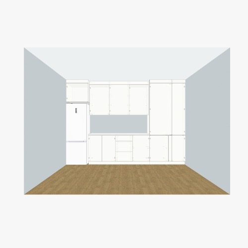 Кухня 1489 Бесплатные 3D-проекты мебели и чертежи от сообщества Flatma