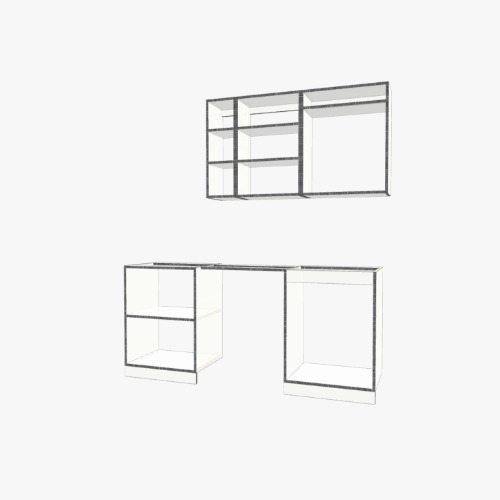 кухня2 Бесплатные 3D-проекты мебели и чертежи от сообщества Flatma