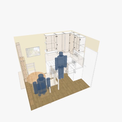 Кухня 7м2 Бесплатные 3D-проекты мебели и чертежи от сообщества Flatma