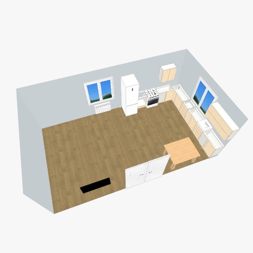 Кухня Дома Бесплатные 3D-проекты мебели и чертежи от сообщества Flatma