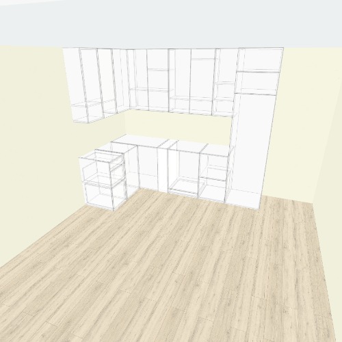 Кухня Макеева 80 Бесплатные 3D-проекты мебели и чертежи от сообщества Flatma