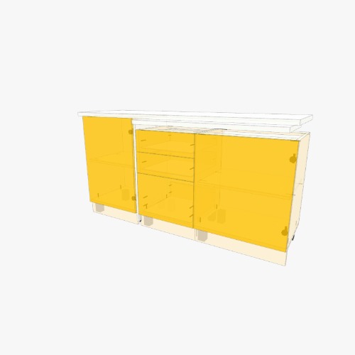 Кухня мини в контейнер Бесплатные 3D-проекты мебели и чертежи от сообщества Flatma