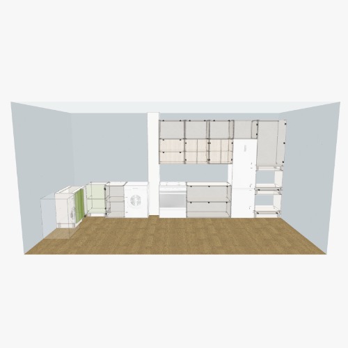 кухня1 Бесплатные 3D-проекты мебели и чертежи от сообщества Flatma