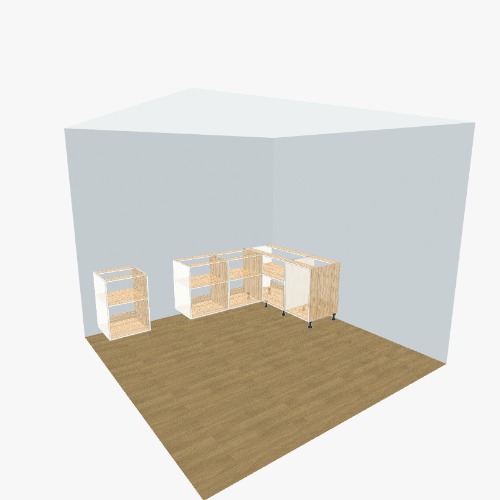 Кухня-фанера Бесплатные 3D-проекты мебели и чертежи от сообщества Flatma