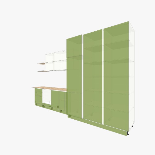 кухня+пеналы Бесплатные 3D-проекты мебели и чертежи от сообщества Flatma