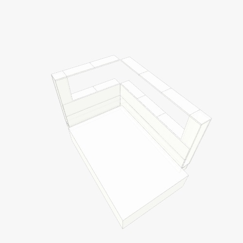 L shape headboardv2 Бесплатные 3D-проекты мебели и чертежи от сообщества Flatma