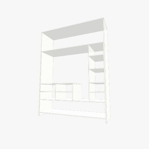 Master Bed - Small Side Wardrobe Бесплатные 3D-проекты мебели и чертежи от сообщества Flatma