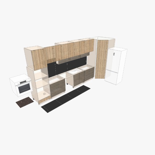 movel de cozinha Бесплатные 3D-проекты мебели и чертежи от сообщества Flatma