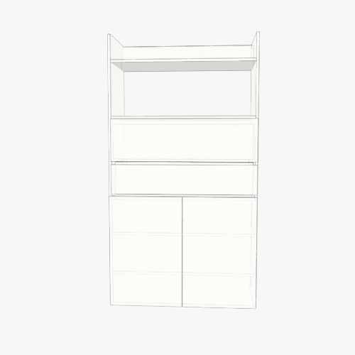Mueble escritorio Бесплатные 3D-проекты мебели и чертежи от сообщества Flatma