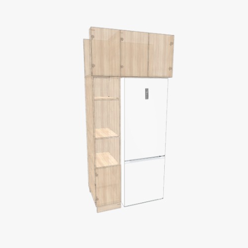 mueble nevera - cocina Бесплатные 3D-проекты мебели и чертежи от сообщества Flatma