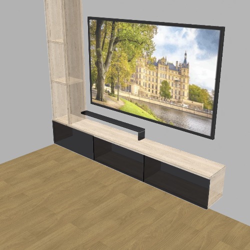 Mueble para TV Бесплатные 3D-проекты мебели и чертежи от сообщества Flatma