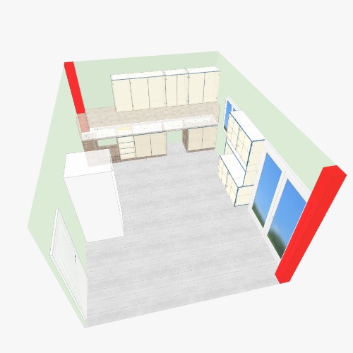 Mutfak sade tasarım Бесплатные 3D-проекты мебели и чертежи от сообщества Flatma