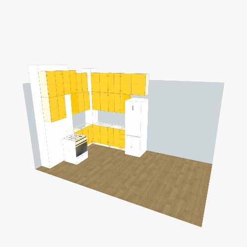 My kitchen 1 Бесплатные 3D-проекты мебели и чертежи от сообщества Flatma