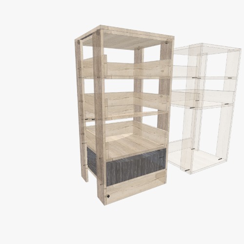 Pallet Storage Cabinet Бесплатные 3D-проекты мебели и чертежи от сообщества Flatma