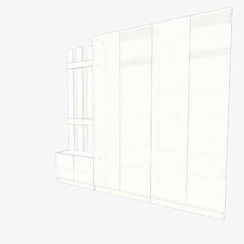 Павлова 13/12 гардеробная Бесплатные 3D-проекты мебели и чертежи от сообщества Flatma
